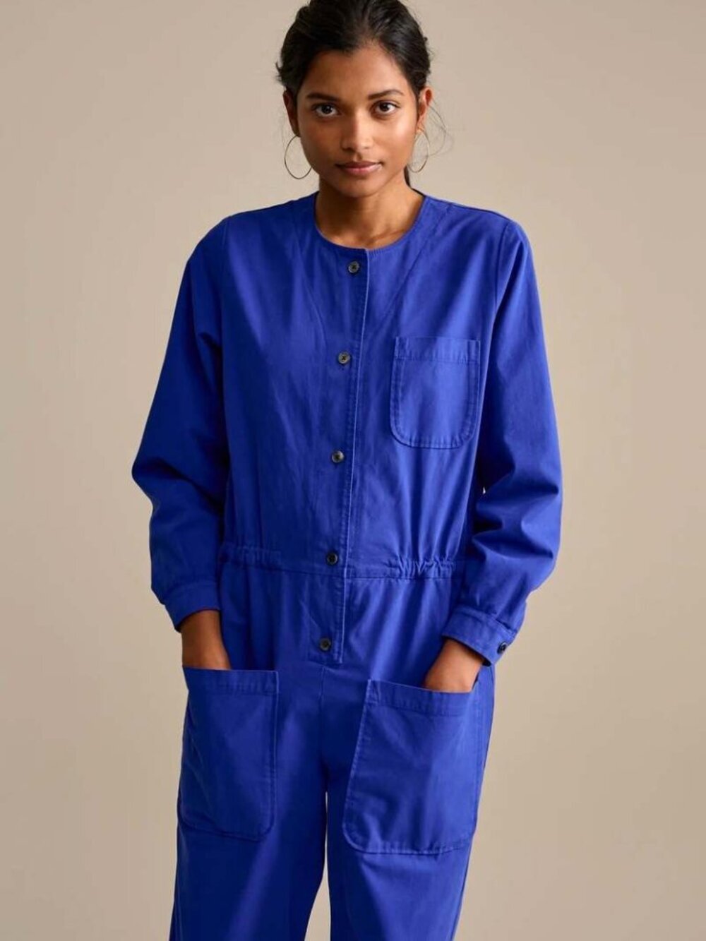 Bellerose Cobalt Blue Lester Long-Sleeve Utility Jumpsuit